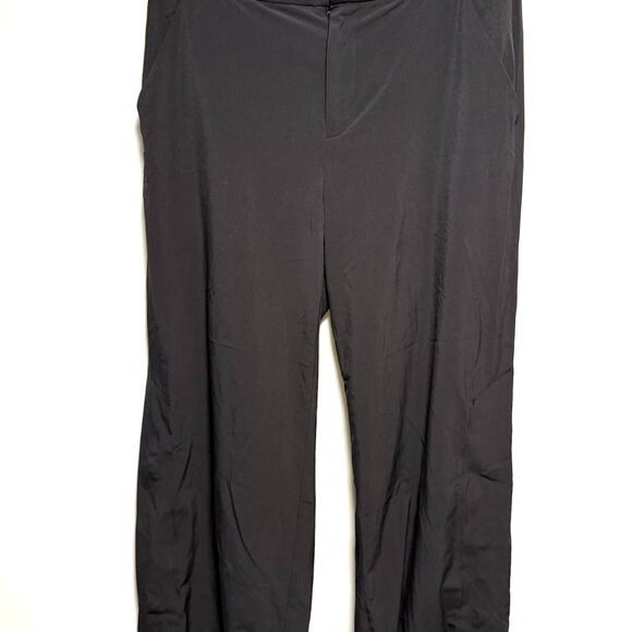 Athleta Tribeca Black Wide Leg Crop Pants 6 Tall - Picture 2 of 9